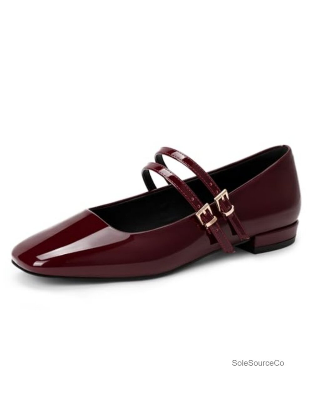 Mary Jane Ballet Flats Square Toe Adjustable Strap Women Shoes